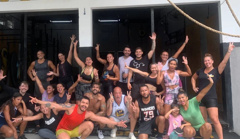 Comunidade do box reunida em um momento de descontração